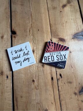 Boston Red Sox Ceramic Coaster - Red, Black & White